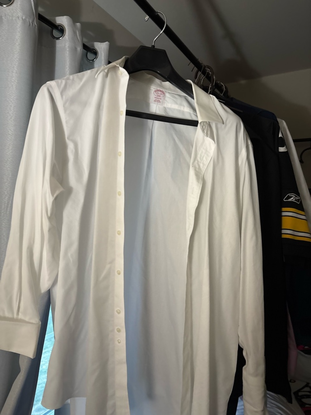 Madison White Dress Shirt with Subtle Collar Pleat